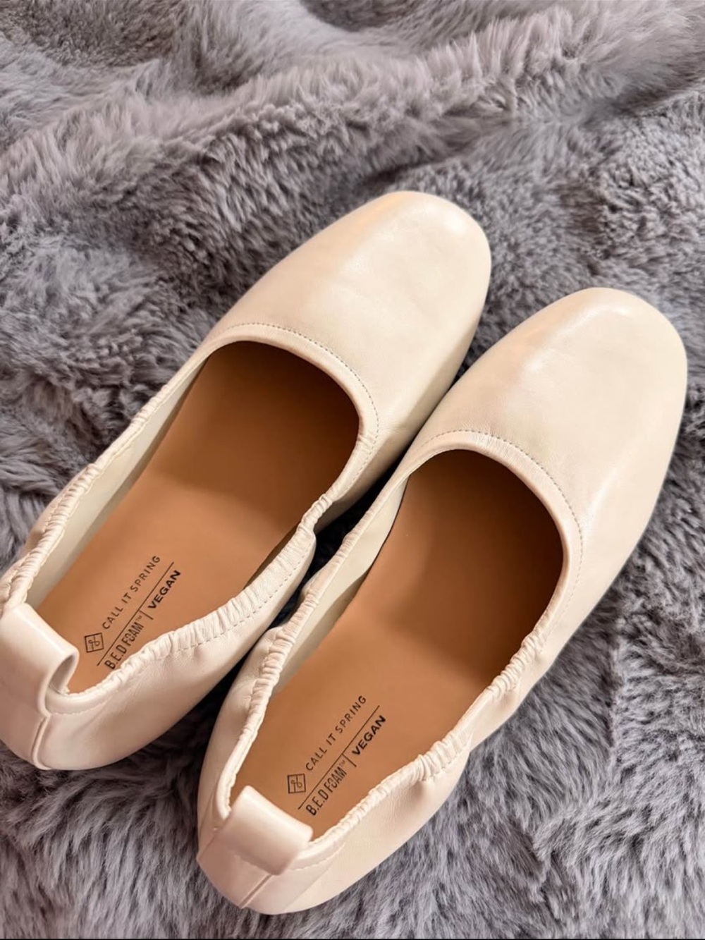 Call It Spring Cream Vegan Slip-On Ballet Flats